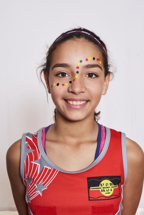 Potrait of Girls from the Kattaning Netball Team